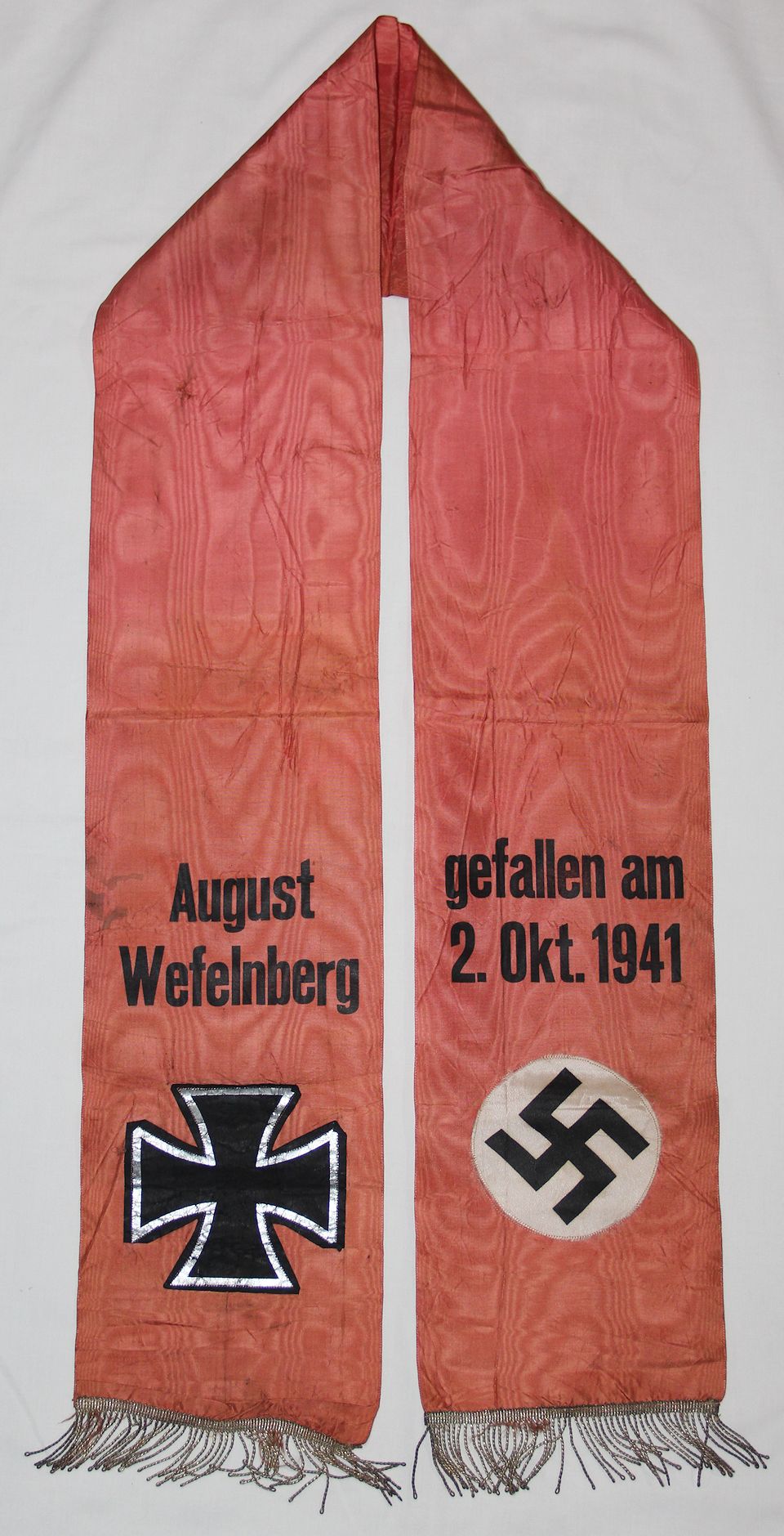 M014. WWII GERMAN ARMY FUNERAL SASH - B & B Militaria