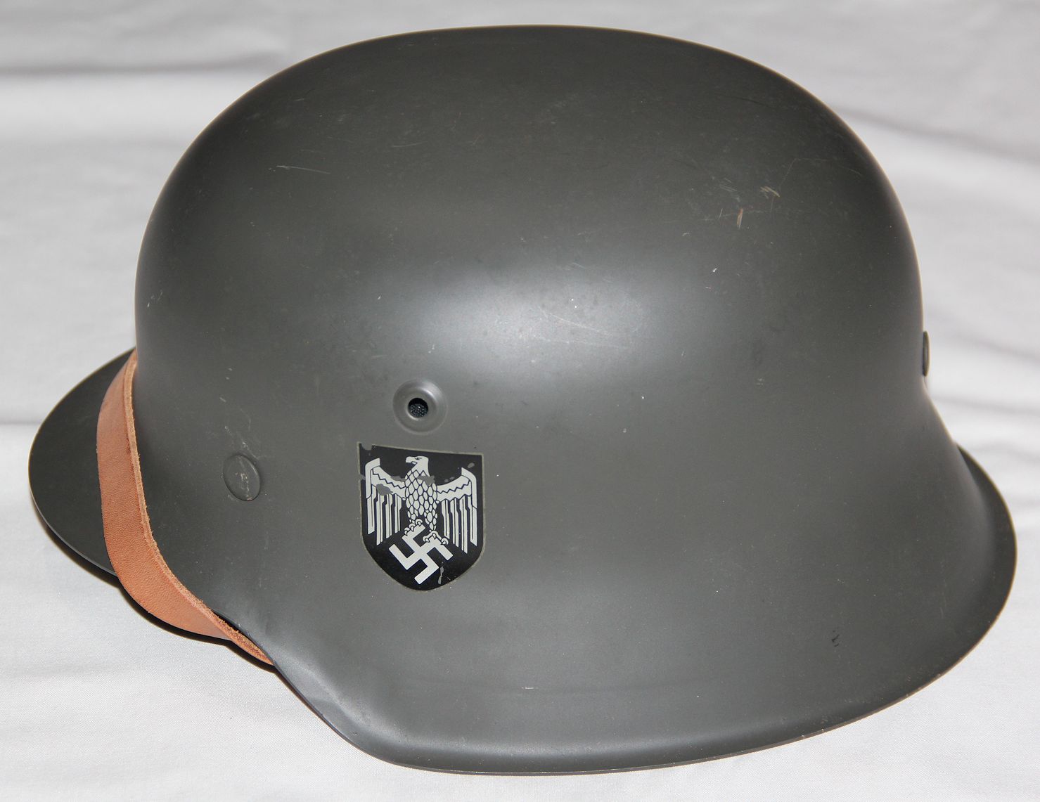 L055. REPRODUCTION WWII GERMAN ARMY M42 HELMET MADE BY HUDSON IN