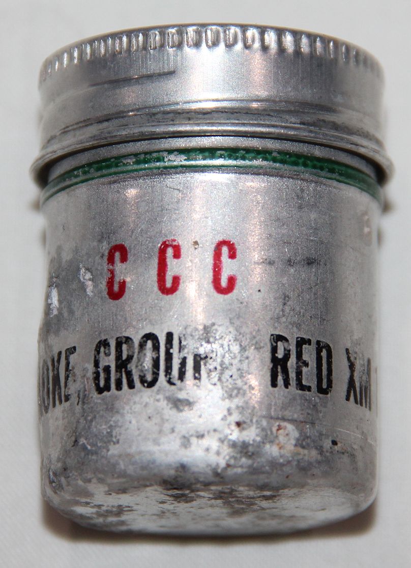 T240. VIETNAM XM-168 RED GROUND SIGNAL SMOKE GRENADE - B & B