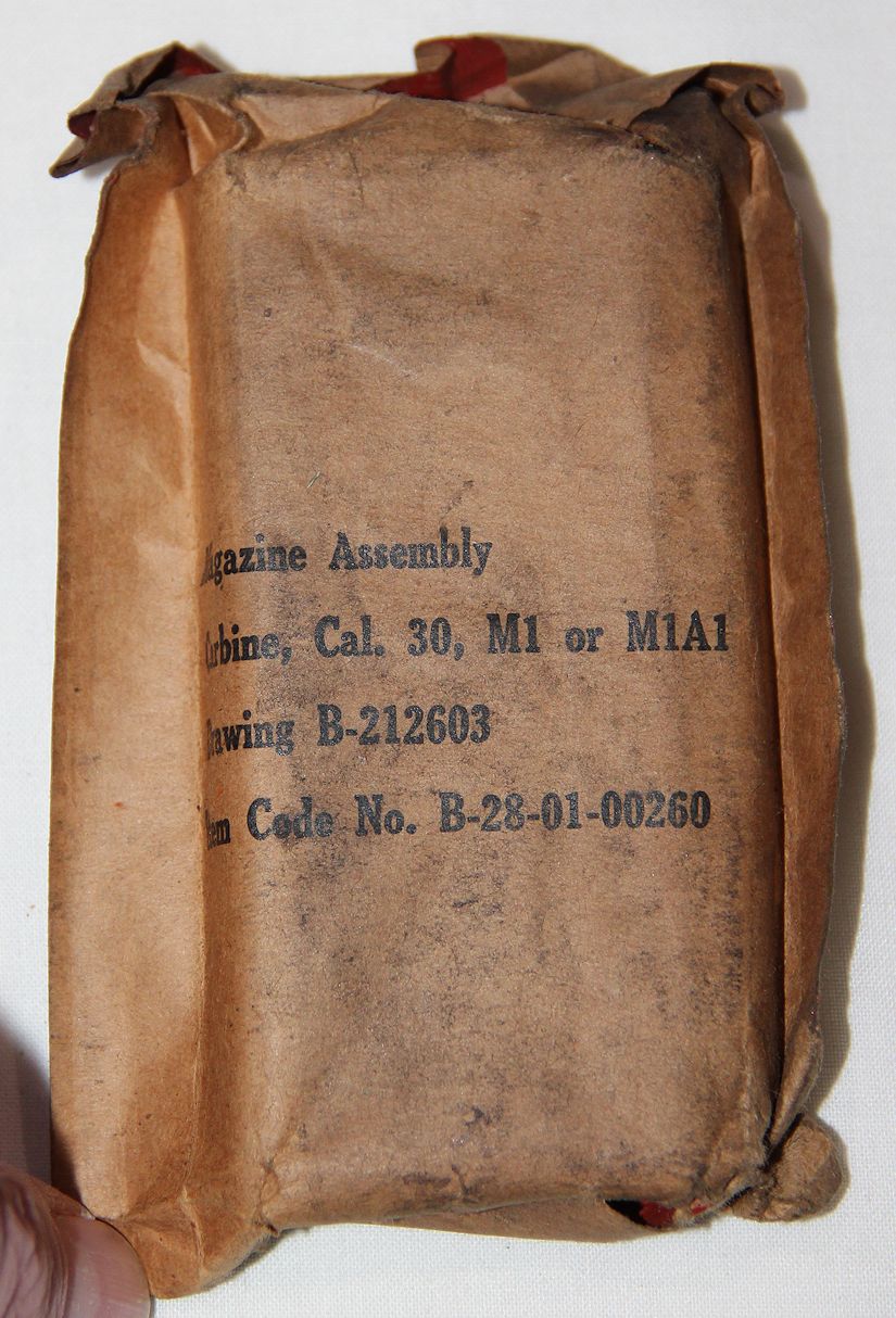 E508. UNISSUED WWII M1 CARBINE MAGAZINE IN THE PAPER WRAPPER - B & B ...